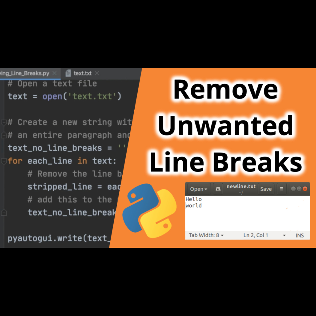 Code_ot_Future's tweet image. Removing Unwanted Line Breaks Using Python!!

Check out our latest video by clicking the link below or hitting the link in our bio!👇
youtube.com/watch?v=1ZzMAw…

#coding #womenwhocode #python #programming #code #learntocode #freetutorials #tutorials #women