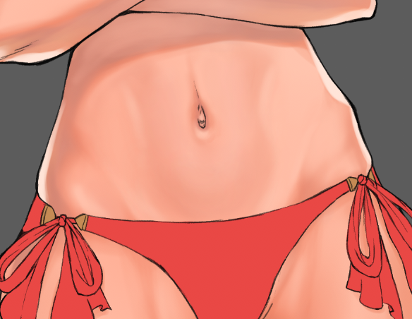 お腹がいい感じに塗れたかも速報 