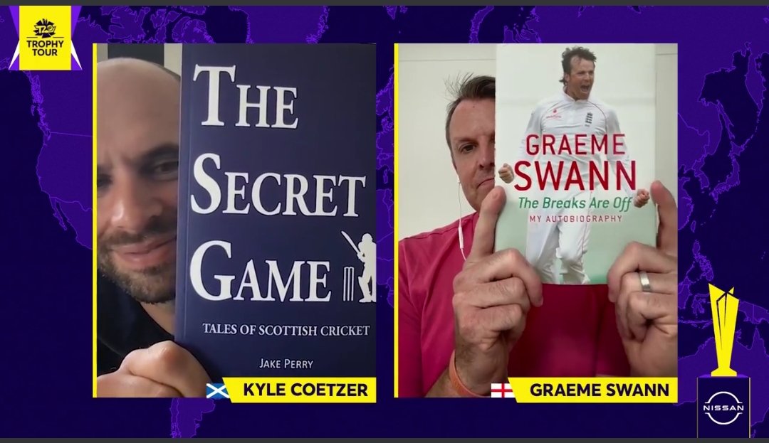 Honoured that The Secret Game could play a part in the great <a href="/CricketScotland/">Cricket Scotland</a> <a href="/ECB_cricket/">England and Wales Cricket Board</a> book cricket showdown with <a href="/MeerGoose11/">Kyle Coetzer</a> and <a href="/Swannyg66/">Graeme Swann</a>!! <a href="/CheqFlagPub/">Chequered Flag Publishing</a>