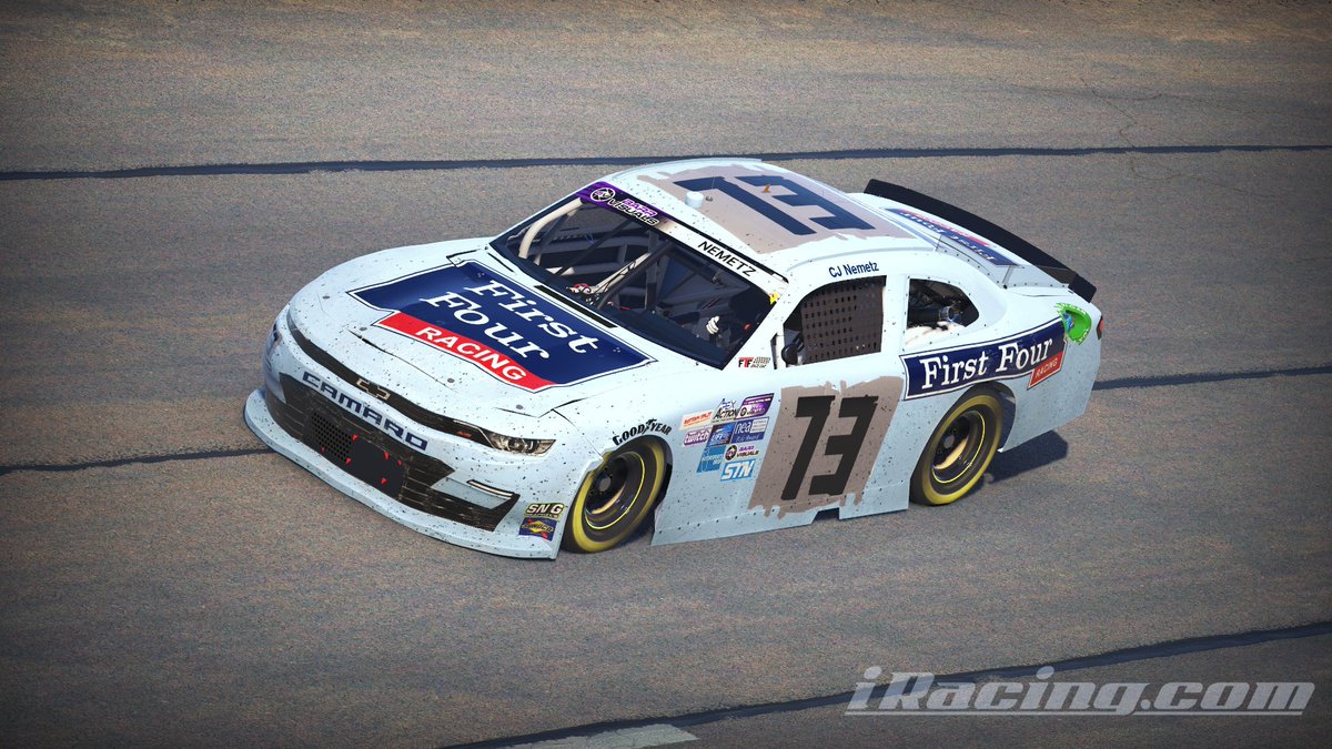 First4Racing's tweet photo. DARLINGTON:

We survived. Pretty sure half our team started fighting at some point. Also our numbers got goofed up and Oates got a top 10. https://t.co/cXoeghMsor