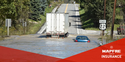 Reminder: if the road ahead has a big puddle or looks flooded, turn around. 12 inches of moving water can carry your car away. Be safe and stay home if you can!