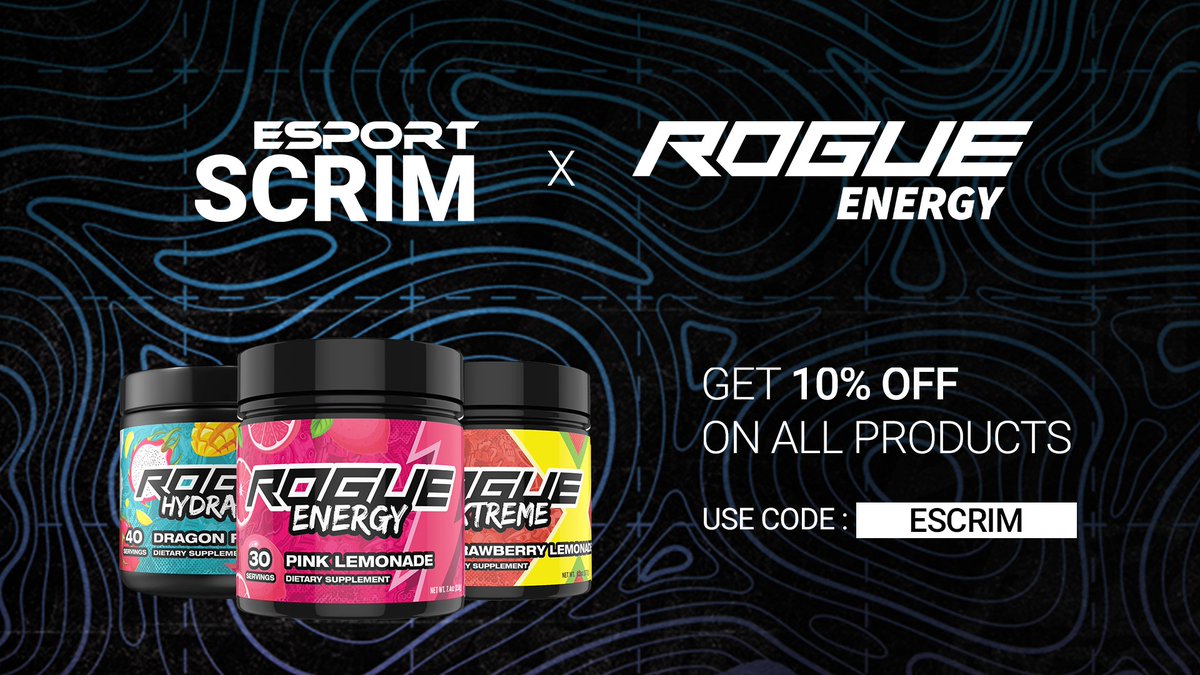 We are happy to offer you a 10% discount on the entire <a href="/TheRogueEnergy/">Rogue Energy</a> store ! 🔥
-10% code : ESCRIM

bit.ly/3z8IH53

#eSports #EsportScrim #RogueEnergy
