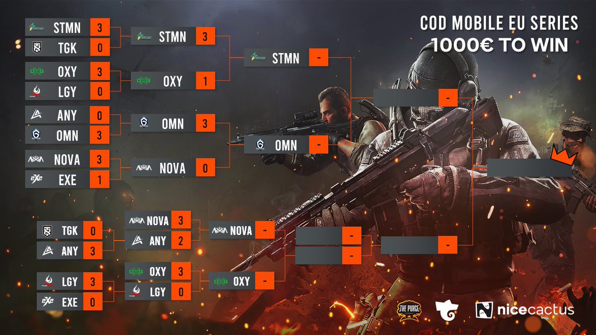 Join us at trovo.live/PurgeTournament for the last day of our 1000€ #CoDMobile EU Series 🤩

🗓️Upper Final > Lower Round 3 > Lower Final > Grand Finals - all matches BO5

🎙️ @MskVerdict <a href="/JimmyPuurple/">Jimmy</a>
