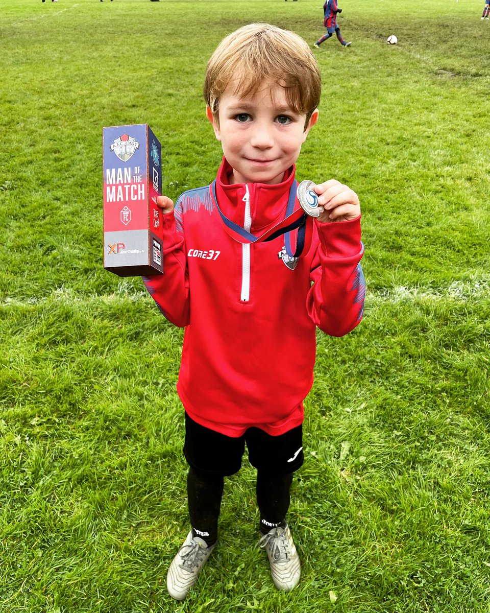 Oscar played against @MarcusRashford boyhood club today in the last round of a tournament. We lost the game but his attitude to helping his team mates got him a trophy #youareachampion