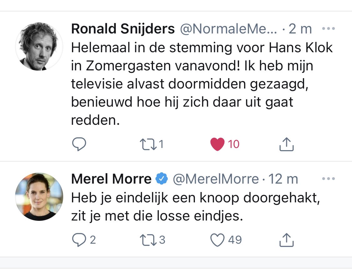 Hahaha ik heb deze tweets onder elkaar staan #vindikgrappig <a href="/NormaleMensen/">Ronald Snijders</a> en <a href="/MerelMorre/">Merel Morre</a>
