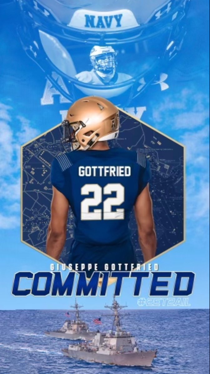g_gottfried2022's tweet photo. After much thought and consideration, I'm very excited to announce that I'm 100% committed to the United States Naval Academy‼️ @NAVYCoachKen @CoachAIngram @CoachORourke @CoachConiglio51 @SalineAthletics @NavyFB https://t.co/6QZaxPi7tz
