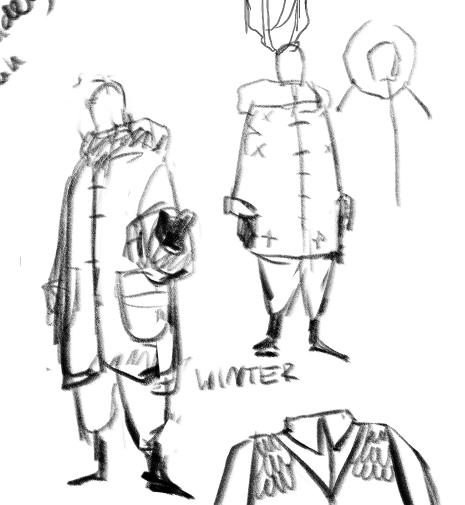 clothing sketches from stream!:D i totally didnt forget i had my mic muted for 80% of it