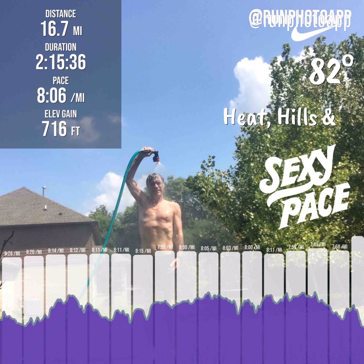 RobRueff's tweet photo. Heat, Hills &amp; Sexy Pace - oof that was a scorcher - thanks again @JMV1070 for the water stop #runchat #sharethejourney #trainhard #runnersaremadeinthesummer #timetofly #enjoytheprocess #ironstrength #mrm21 #grit #tcb #betonyourself #marathontraining #aimhigh #commit #driven https://t.co/eOC3uz4Wz3