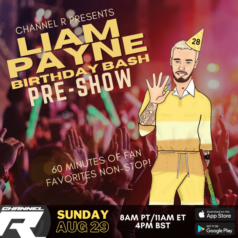 channelrradio's tweet photo. 🎉#HappyBirthdayLiamPayne! Channel R is proud to be the exclusive radio partner with @DailyLPUpdates for #LPsBirthdayBash!

Join us for the #LiamPayne PRE-SHOW feat. 60min of non-stop fan favorites at 8am PT/11am ET/4pm BST.

Listen on the website or app: https://t.co/2FuuWkFG7V