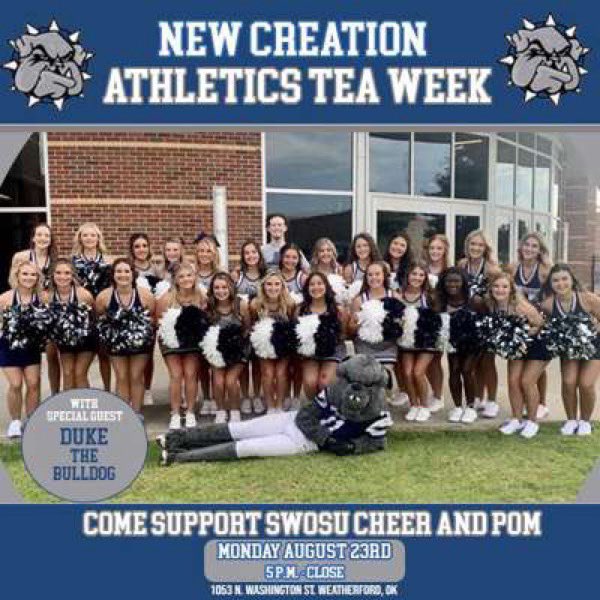SWOSUCheerPom's tweet image. Stop by New Creation Nutrition TOMORROW! 🥤🍉🍍 

#SWOSUCheer