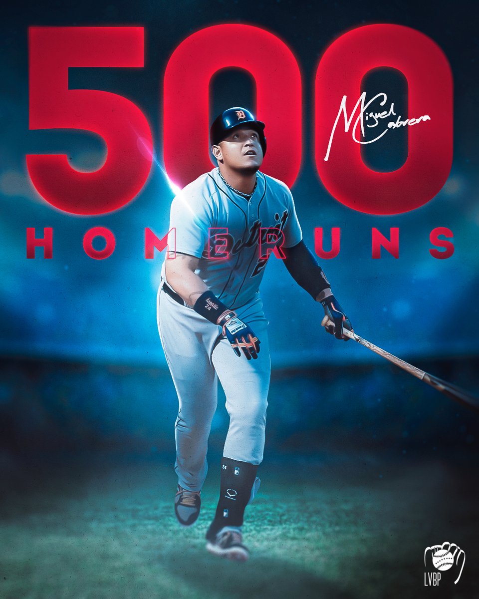 LVBP_Oficial's tweet photo. 5⃣0⃣0⃣👏🏼 ¡Miguel Cabrera 🇻🇪 se convierte en el jugador número 28 en la historia de la #MLB, y primer venezolano, con 500 cuadrangulares!

#LVBP | #LaPasiónDeTodos https://t.co/9JNakYBqfm