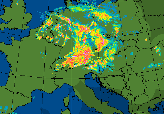 bo_jan's tweet image. Vrijeme je slušalo prognozu, fronta postupno sa sjeverozapada utječe na vrijeme u sjeverozapadnim krajevima unutrašnjosti Hrvatske
 munje @Blitzortung_Org  radar kompozit #eumetnet OPERA, 
@blaTeabla @N1infoZG
