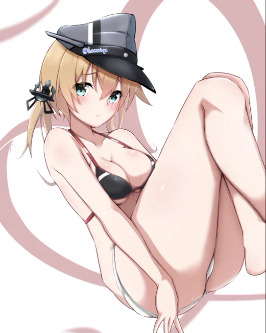 プリンツちゃん水着着替え中破
#プリンツ・オイゲン進水日 
#艦これ版深夜の真剣お絵描き60分一本勝負
#艦これ版真剣お絵描き60分一本勝負_20210822 