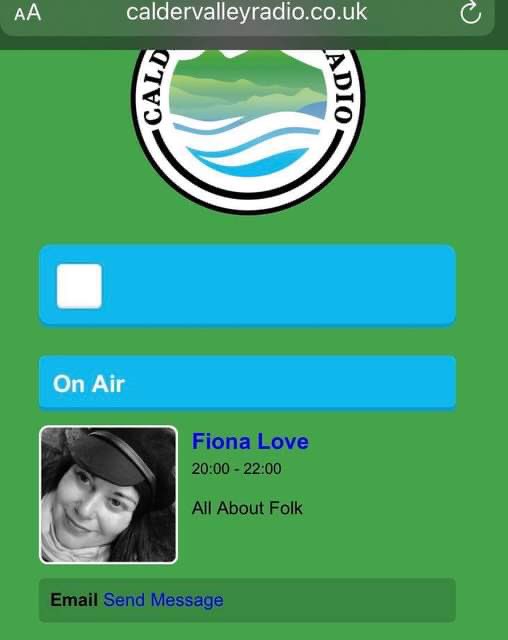 Tune in now for ‘All About Folk on <a href="/CValleyRadio/">Calder Valley Radio</a> with me <a href="/FionaLoveLife/">FionaLove</a> caldervalleyradio.co.uk