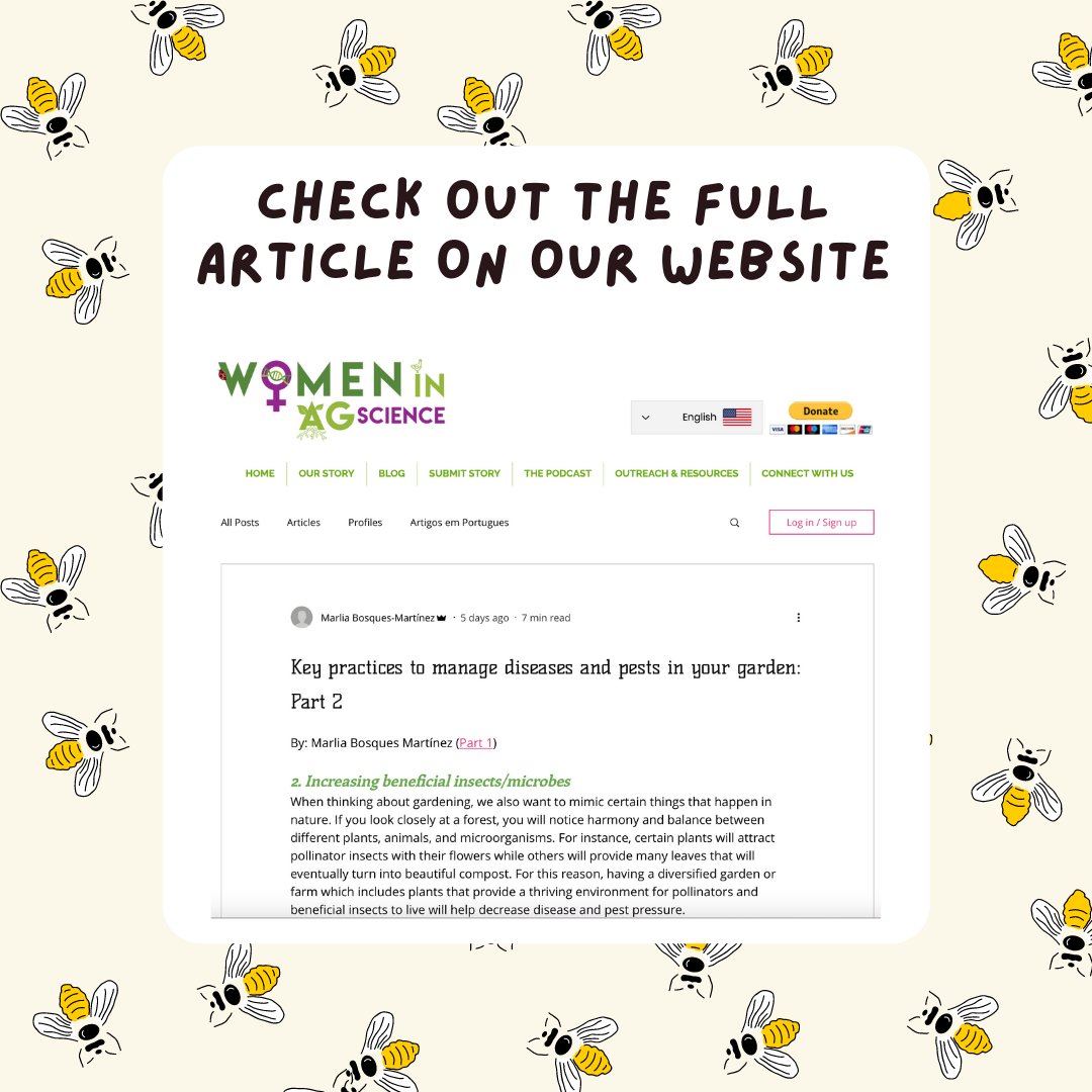 WomenAgScience's tweet photo. Check out the full article on our website!
#womeninag #womeninscience #womeninSTEM #womeninagscience #plantpathology #plantpath #entomology #agroecology #gardening #farming #beneficialorganisms #scicomm #agsciences https://t.co/Y1IvQPoKGI