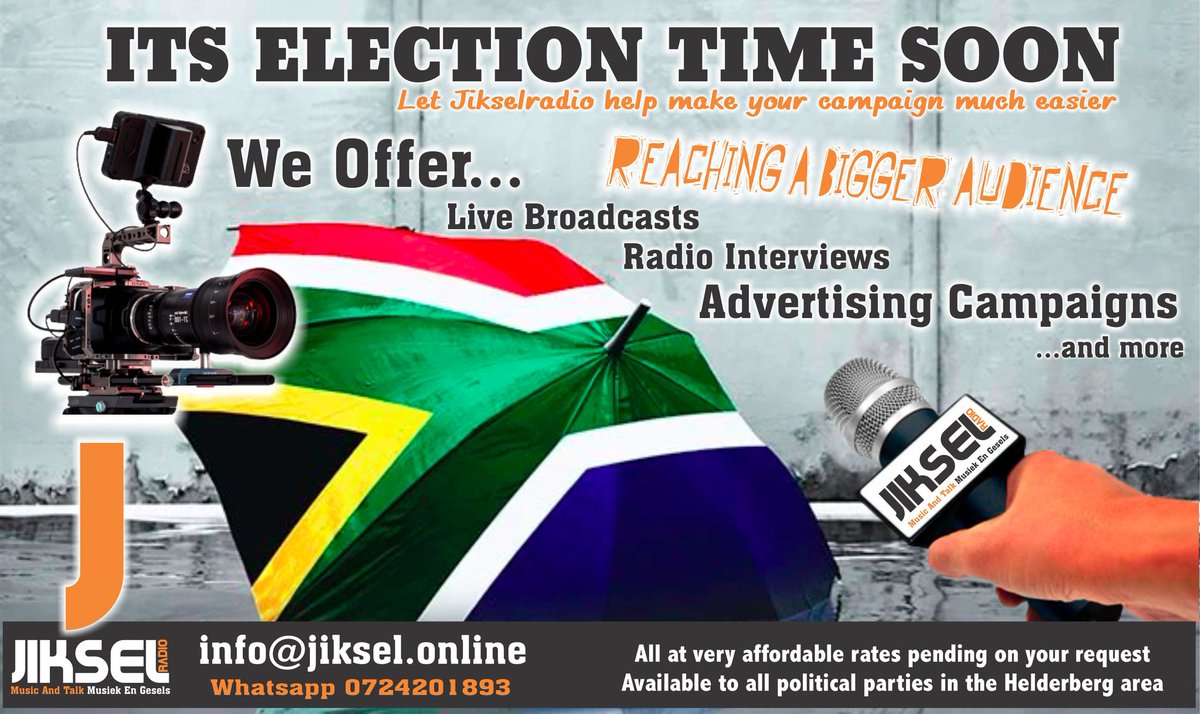 Calling all #PoliticalParties 
info@jiksel.online <a href="/jikselradio/">JikselRadio</a>
WhatsApp 0724201893