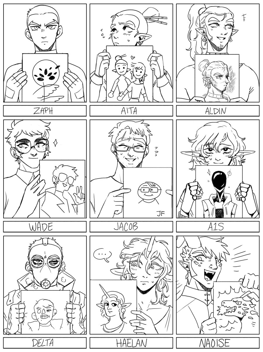 have your ocs draw themselves! there was another template of this going around but i liked this idea better 