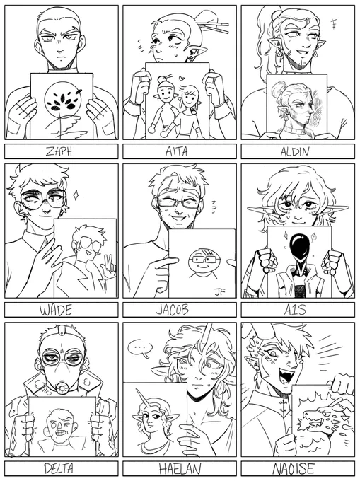 have your ocs draw themselves! there was another template of this going around but i liked this idea better 