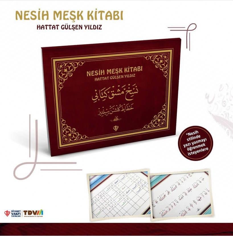 gulsensultani's tweet photo. Türkiye Diyanet Vakfı Yayınları'ndan  çıkan Nesih Meşk Kitabı'mıza  aşağıdaki linkten ulaşabilirsiniz.
https://t.co/oBLcNYchuY…şk+Kitabı
@Diyanetvakfiyay https://t.co/hGVhxVKboP