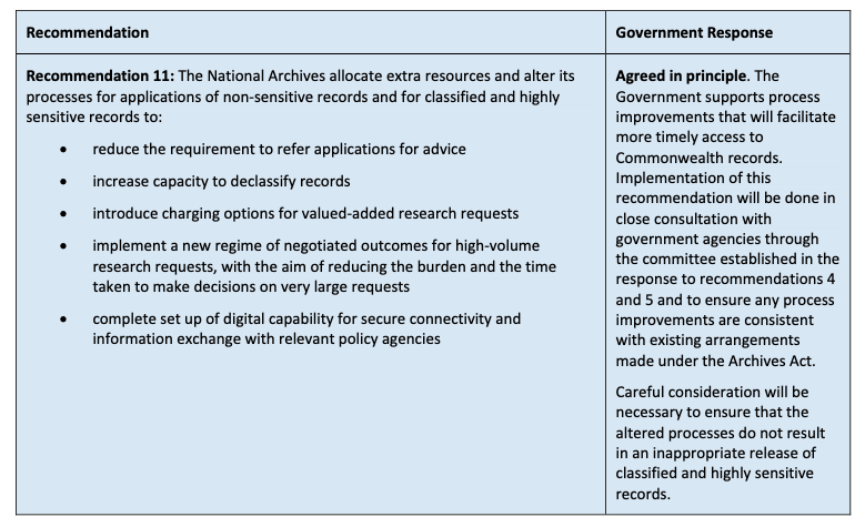MikeJonesPhD's tweet photo. Not great news in relation to access issues. Only very cautious 'in principle' support for measures that might help streamline processesโlooks like the fear of 'inappropriate release' will continue to hamper efforts in this area for a while. #archives #TuneReview https://t.co/vNn8UCtXxK