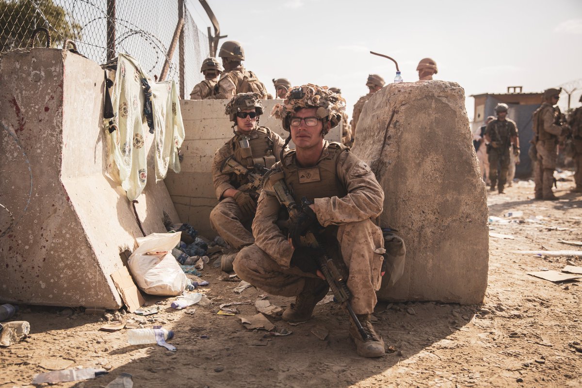 Department of Defense 🇺🇸 (@deptofdefense) on Twitter photo .<a href="/USMC/">U.S. Marines</a> Marines with <a href="/SPMAGTF_CR_CC/">SPMAGTF CR CC</a> keep watch at Hamid Karzai International Airport in Kabul, Afghanistan. #HKIA .<a href="/USMC/">U.S. Marines</a> Marines with <a href="/SPMAGTF_CR_CC/">SPMAGTF CR CC</a> keep watch at Hamid Karzai International Airport in Kabul, Afghanistan. #HKIA