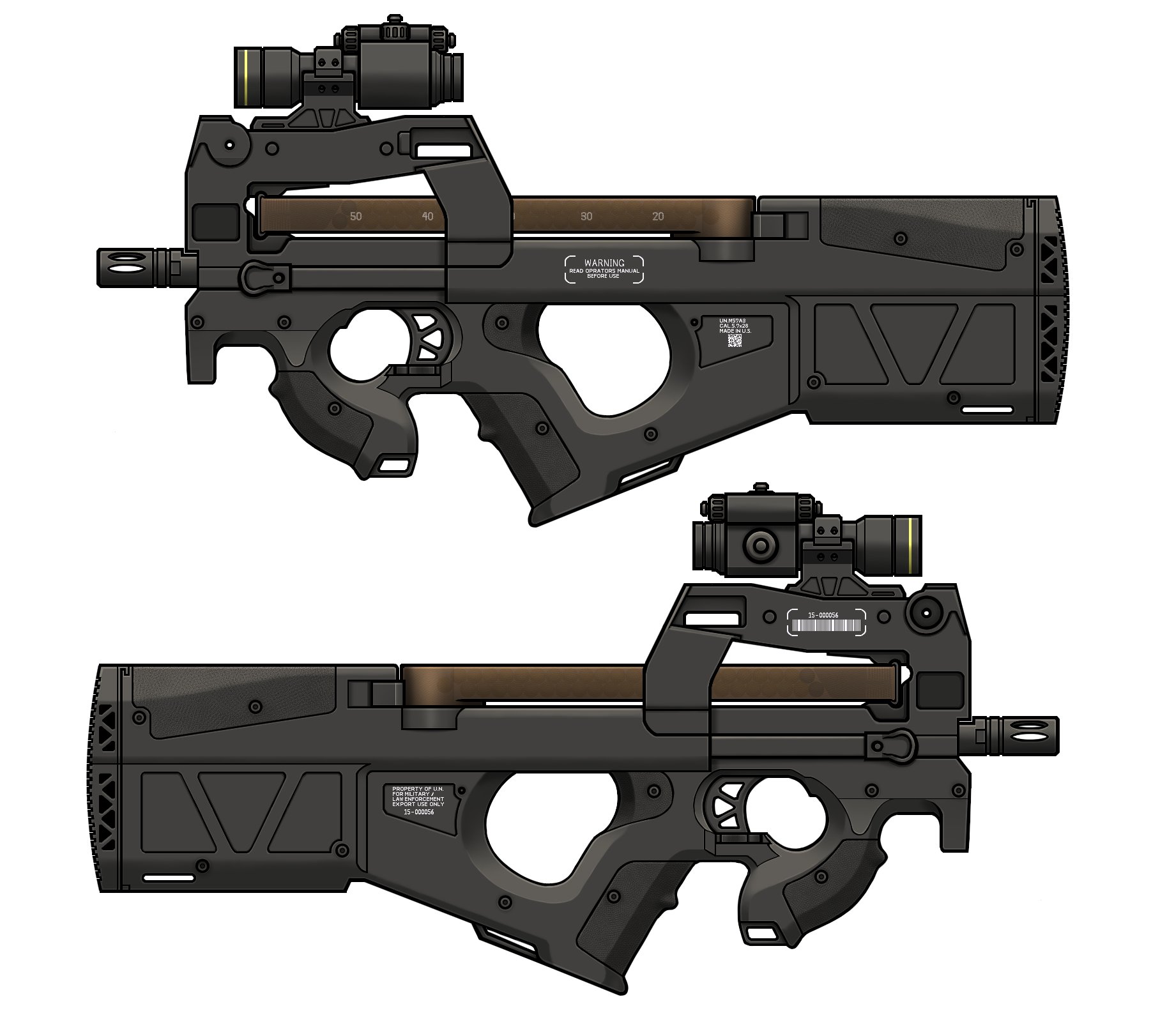 希少］P90 EFFEN アッパーレシーバー 3Dプリンター製