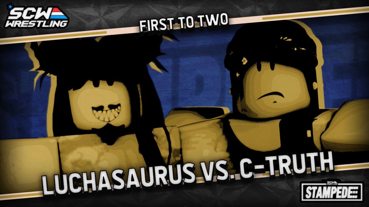 SCWNation's tweet photo. 🚨STAMPEDE🚨
⏰ TUESDAY 6:00 PM EST / 5:00 PM CST⏰
SCW World Champion @flowerboyej will take on one of SCWs most competitive athletes #ZayneAdams in a non title bout!
@TheCaileyCross will collide with “The Prehistoric Wonder” @shiftygirlgrill live on STAMPEDE! https://t.co/gcQSztMjaP