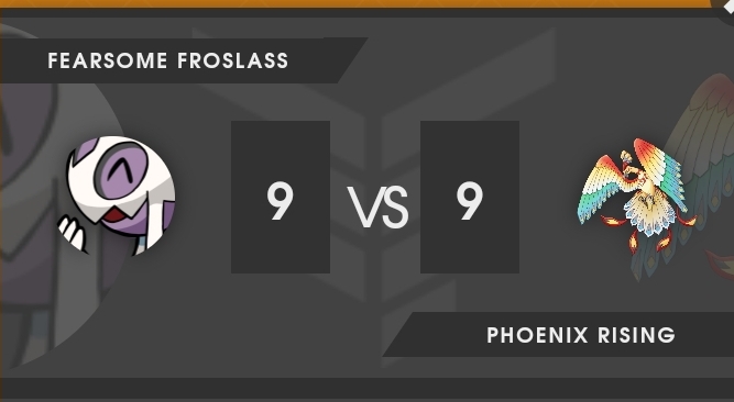 GG's to our opponents this week!! Ended in a tie, close matches and very good games. Looking forward to the next bout. :)