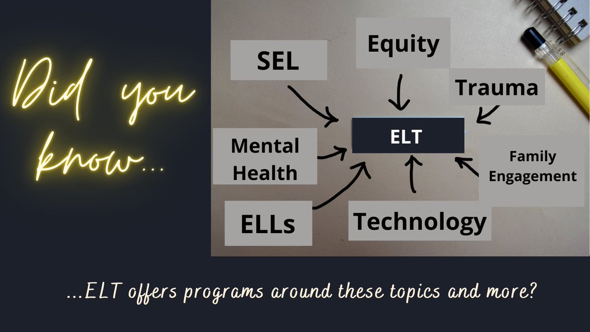 Did you know ELT offers programs around these topics, and more? #NYSUTchat