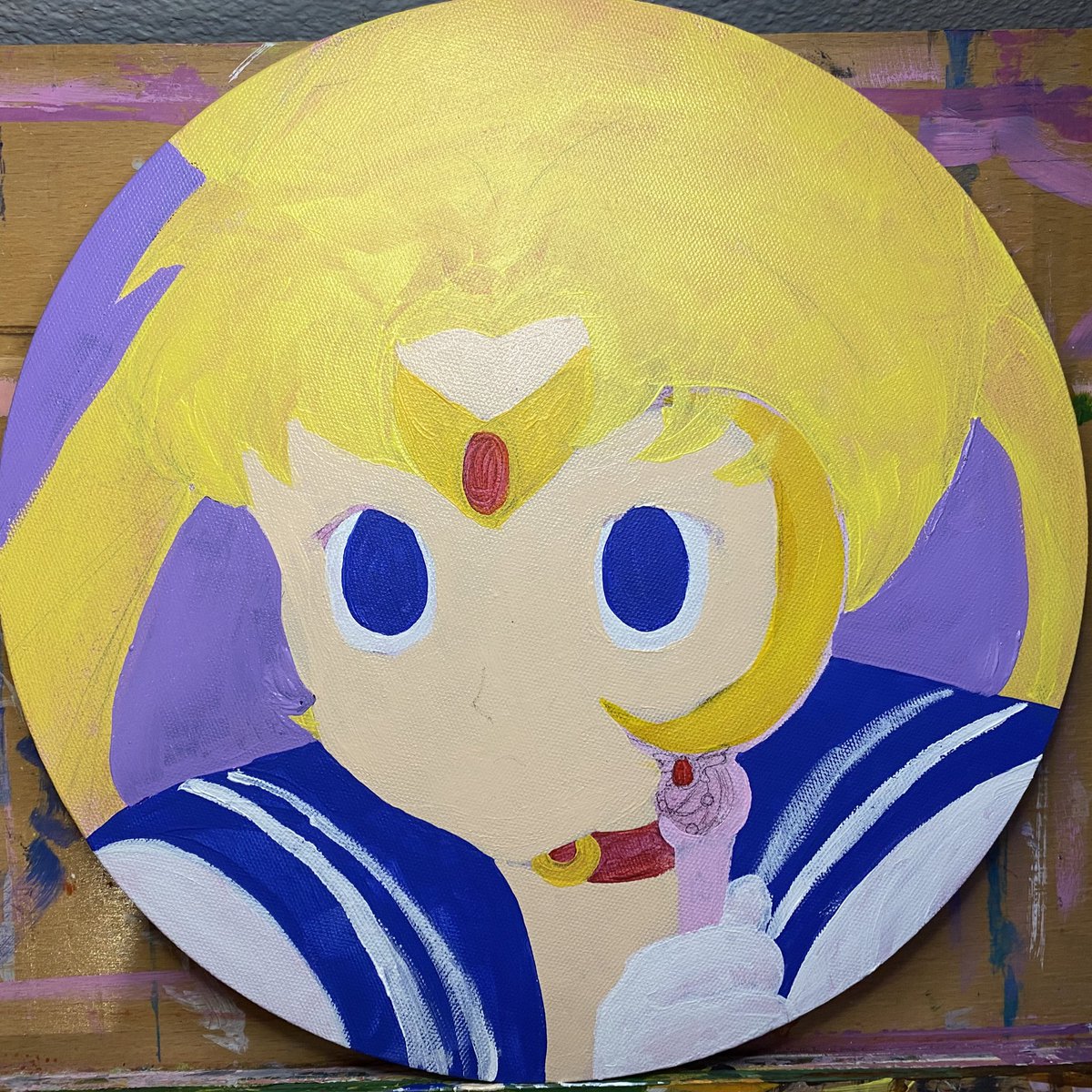 vnxssarts's tweet image. Sailor Moon progress from stream 💛

#artist #SailorMoon #stream