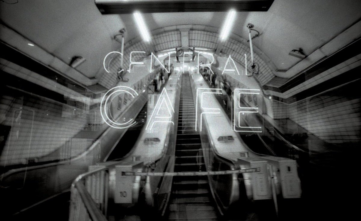 Follow the escalator up at Piccadilly Circus to find… @CentralPictureH #kosmofotomono100 #35mm #film #doubleexposure #piccadillycircus #lcwide #believeinfilm #TfL