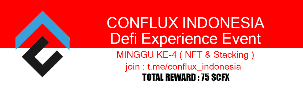 Conflux_ID's tweet photo. DEFI Experience Event Minggu Ke-4

Cuman Cobain Stacking di https://t.co/dbPg66dP7h
Kamu bisa mendapatkan 75 $CFX 

Sangat mudah dan Gampang untuk dilakukan, yuk simak step dan caranya : https://t.co/ZYpPnN2d6g

$CFX Sudah List di Binance dan Exchange lainnya
#Airdrop #Defi #flux https://t.co/nc3D45iLot