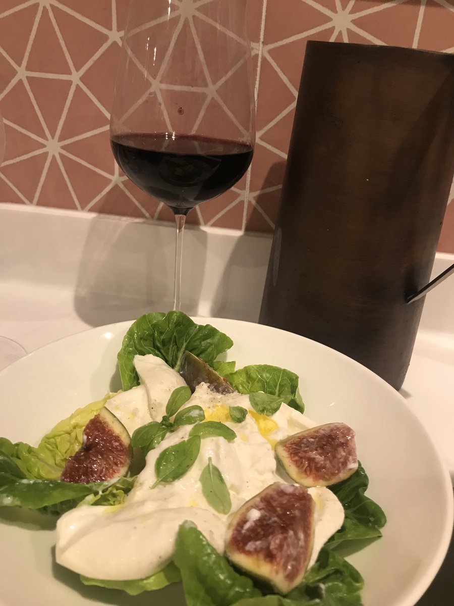Sudifoodie's tweet photo. Sunday evening #supperforone.  Why save burrata for when I have friends over and ditto a decent cotes de rhone. https://t.co/6mI2xqtGJp
