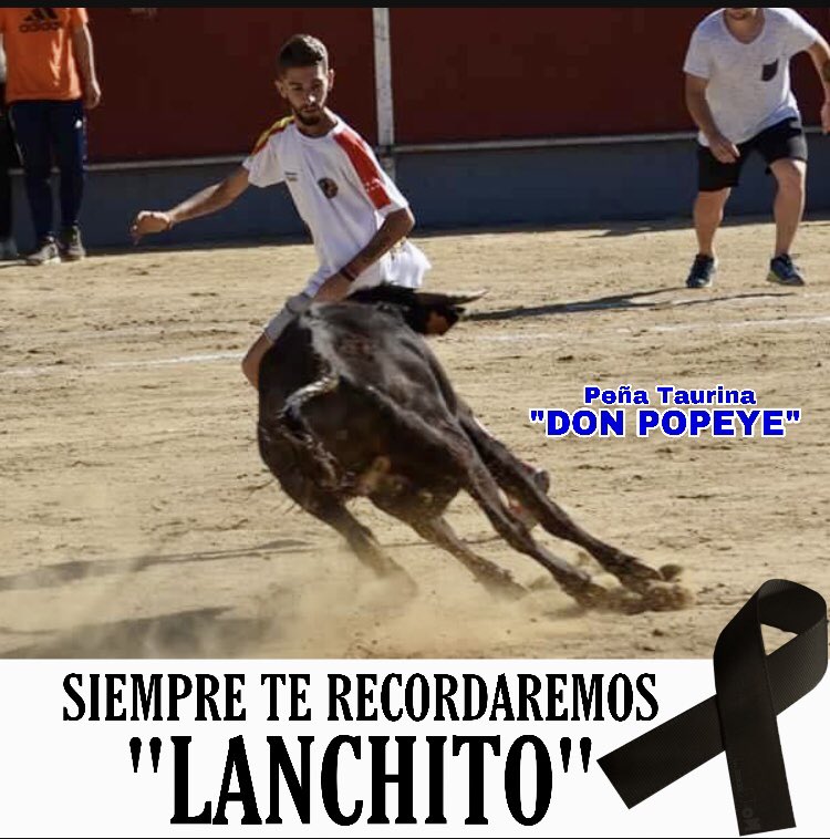 ⚫️ Hoy es un día muy triste para la Peña Taurina Don Popeye. 
Nuestro querido amigo Alvaro Lancho “LANCHITO” se nos ha ido con 24 años de edad.
Queremos mandar un abrazo muy fuerte y nuestro más sincero pésame a todos sus familiares y amigos.

🖤SIEMPRE TE RECORDAREMOS🖤