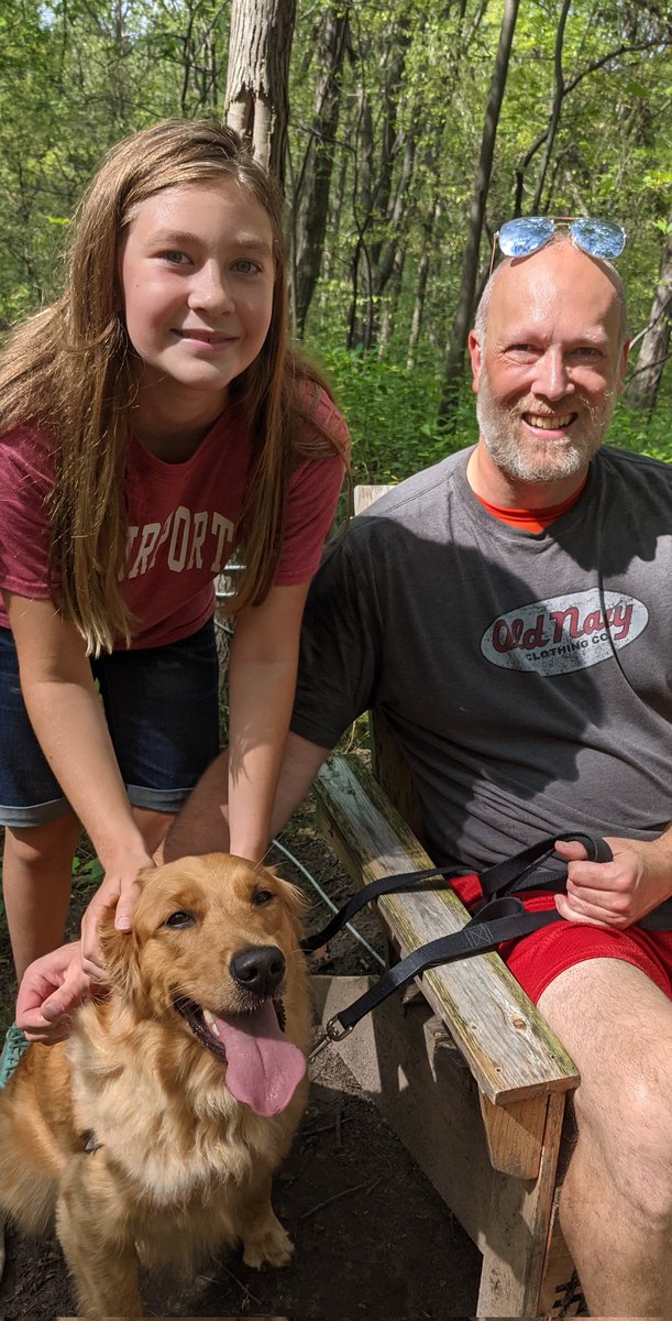 Enjoying McCoord Woods this morning, such a fun and challenging hike. I vote for every hill/mountain to have a chair at the top, am I right?