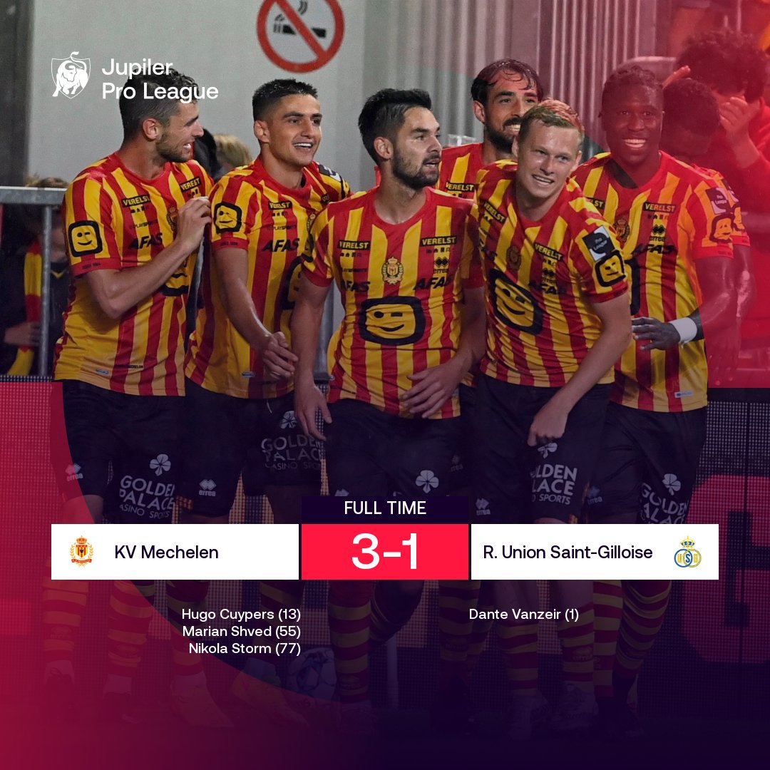 Pro League S Tweet Matchday 5 Ends With A Win For Kv Mechelen Jupilerproleague Kvmusg Trendsmap