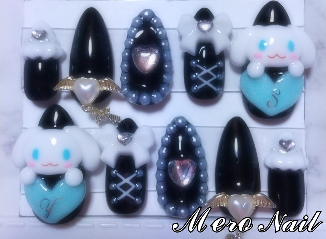 めろnail オーダー再開 على تويتر オーダーありがとうございました 今回はシナモンネイルでした サンリオは安定の可愛さですね またのご利用お待ちしております ネイルチップオーダー 痛ネイル 推しネイル サンリオ シナモン 3dネイル 地雷 量産型