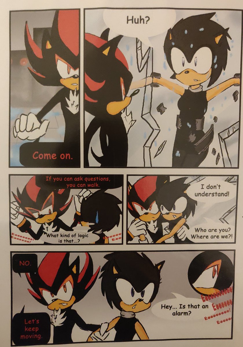 I'm currently in the middle of redrawing this page from my first attempt at a shadow x oc comic 11-ish years ago and I'm very excited to show the then and now haha 