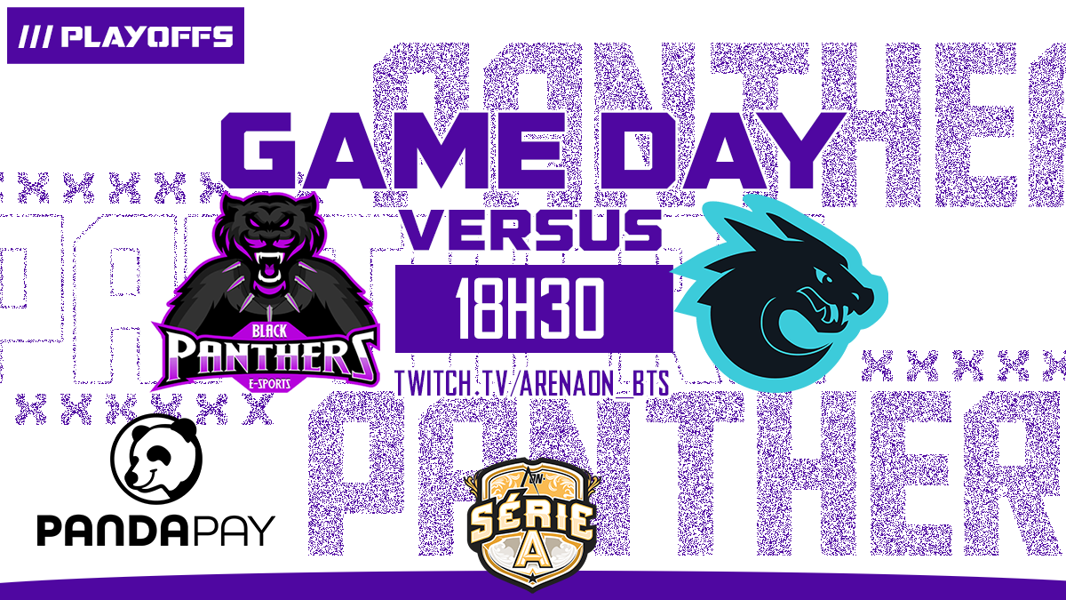 PLAYOFFS | ArenaOn 

Mais um grande e difícil jogo pela losers da <a href="/ArenaOnOficial/">ArenaOn</a> e <a href="/BTSBrasilTV/">BTSBrasilTV</a> 

Black Panthers x @allknights_la 

Vem acompanhar ao vivo que vai ser jogão!

Twitch.tv/arenaon_bts

#GoPanthers