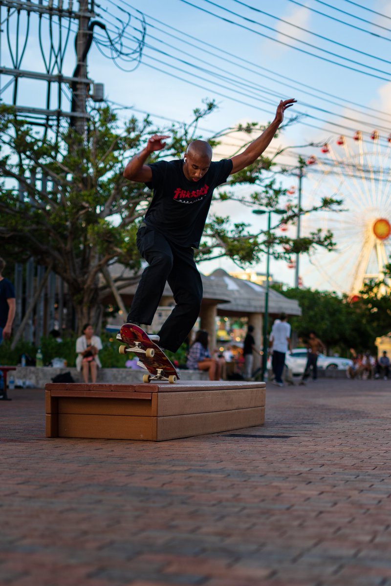 JakeBurley3's tweet photo. #Skateboarding at American Village Okinawa, Japan. #Okinawa #skateboard https://t.co/UYMdaIknV7
