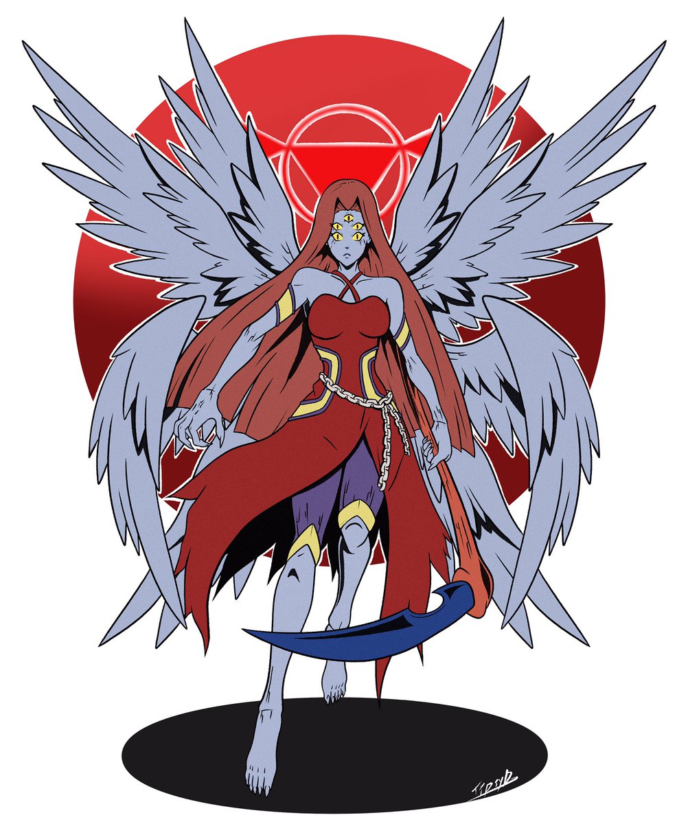 TipsyDoodlez's tweet photo. Flat color commission of @Zennistrad digimon oc. Azramon 
#digimon #digimontamers #digimonart #digimonfanart #digimonoc #commissionsopen #dreaper https://t.co/pt0TIDWPbI