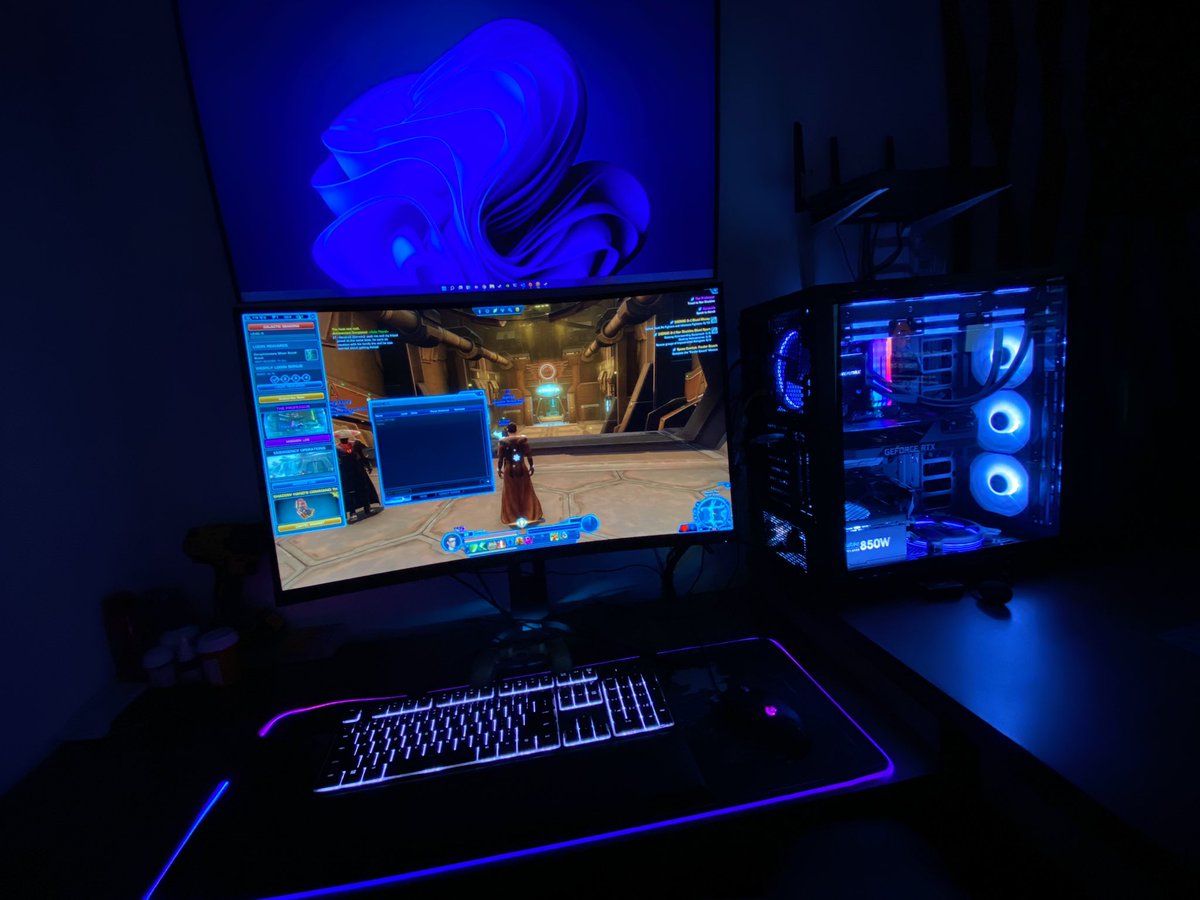 jwhirl06's tweet photo. New setup finally complete.
#ASUS Z590 Prime-A
#Intel i7 11700k @ 5.1GHz
#Gigabyte PCIe 4.0 1TB NVMe
#Samsung 980 Evo 1TB NVMe
#NVIDIA RTX 3080TI 12GB
#Corsair Vengeance RGB Pro 32GB DDR4 3600
#Thermaltake View 31
#Thermaltake ToughPower PF1 ARGB 850W https://t.co/EloqCE8UyY