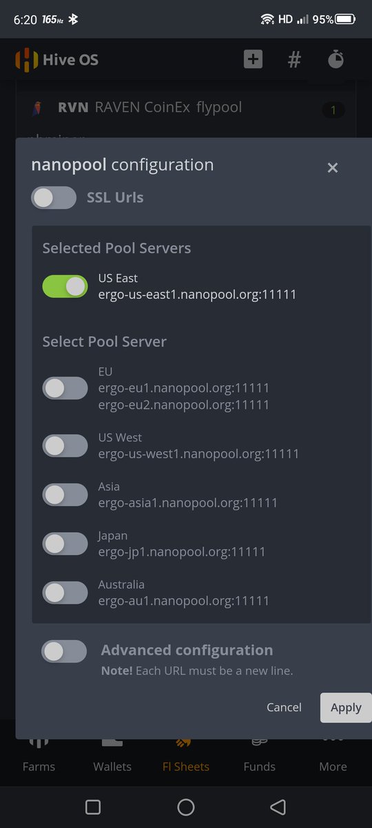 ProRataX's tweet photo. @hiveonofficial Can you help me? When entering config for Nanopool the email option is not present? 

I need it to lower my payout. https://t.co/TKI7hK8LcC