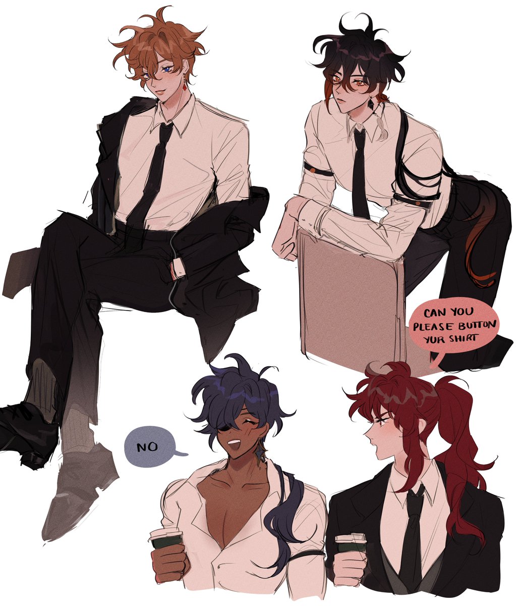 genshin office au lmao 