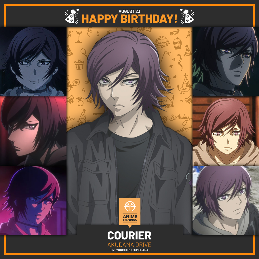 AniTrendz's tweet photo. (8/23 Japan) Happy Birthday to Courier of Akudama Drive (Winner of the #7thATA Anime of the Year for 2020!)  #アクダマドライブ

Voiced by: Yuuichirou Umehara (梅原 裕一郎)

🏆 2020 Winners here  👉  https://t.co/LY11esCSR8 https://t.co/T3QIbxrrrb