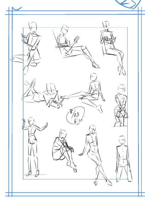 おはようございます☀️
今日もコツコツお絵かき頑張るぞぃ～っ
#朝練60秒クロッキー 