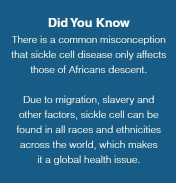 Memej99's tweet photo. My #Hope & #Prayer is that 1 day we can have a Worldwide #StandStrongForSickleCell Concert.
In the U.S. #SickleCellDisease affects approximately 100,000 Americans. #SCD can be found in ALL races & ethnicities worldwide, it IS a #GlobalHealth issue.
Thx 2 @sicklecell101!
#SCDFacts https://t.co/bgI87EE0Iz