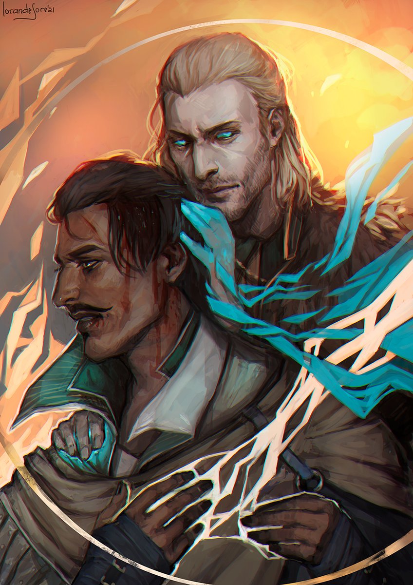 #Dragonage #dragonagefanart #DAI #dragonage2 
#Dorian #DorianPavus #Anders #Dorianders #rarepair
#lorandesore #ArtistOnTwitter