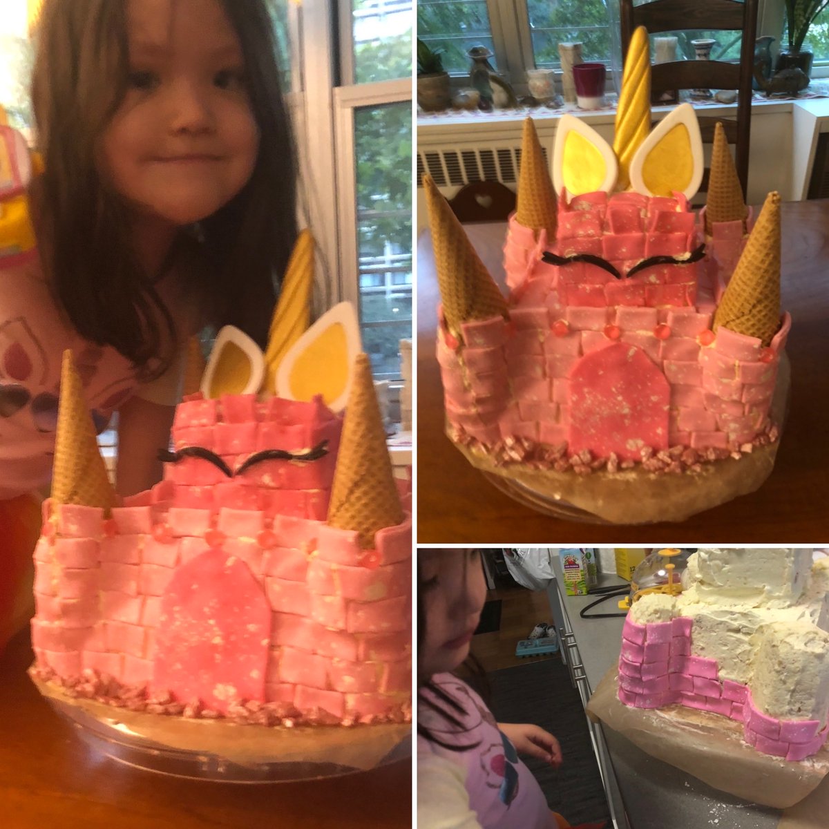 jkmontclare's tweet photo. For weeks the little one wanted to create a unicorn castle cake….and so we finally did! #tinybaker #bakingischemistry 🦄🏰🎂 https://t.co/Pys3USRGS6