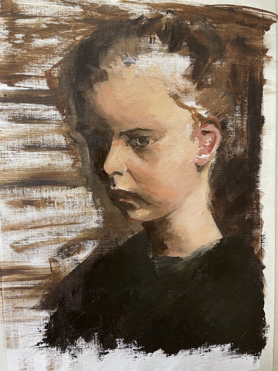 A small girl portrait study
Work in progress 
Oil on linen

#oilpainting #oilpaintings #oilportrait #figurativepainting #figurativeart #portrait #portraitpainting #oiloncanvas